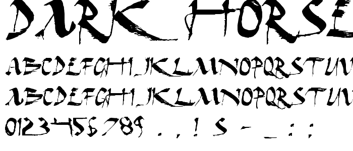 Dark Horse Expanded font